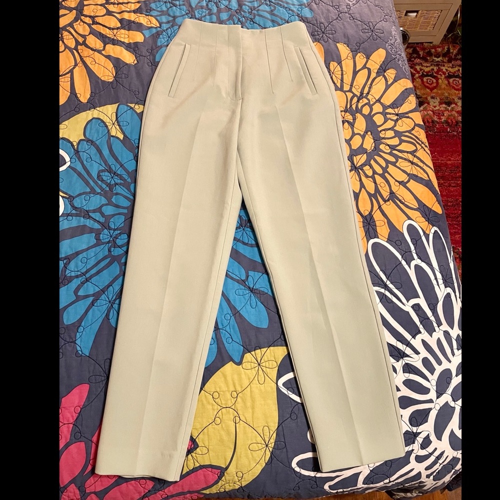Zara mint green high waisted pants XS